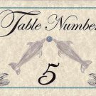 Dolphin Number Table Cards Wedding Party Favors