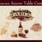 Table Cards Number Wedding Favors Tuscan Amore