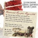 Wedding Favors Storybook Cinderella Recipe Cards