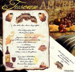 Tuscan Amore Italian Wedding Invitations Scrolls