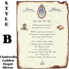 FairyTale Gold Mirror Scroll Wedding Invitations