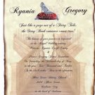 Glass Slipper Wedding Invitations Scroll B