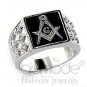 Men's Ring With Top Grade Crystal,Brass,Rhodium, Fashion Jewelry
