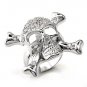 Sterling Silver 925 Fashion Jewelry Ring With Clear Cubic Zirconia Stone, Rhodium Plating
