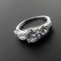 2 Ct Stainless Steel Round Clear CZ Engagement, Wedding Ring , Size  6,7,8,9