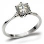 1.25 Ct Clear Round CZ Stainless Steel Engagement, Wedding Ring, Size 5,6,8,9,10