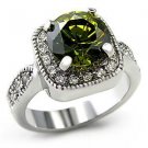 2.75 ct.  Wedding, Cocktail Ring  With Olivine Round Cut CZ, Size 5,6, 9 ,10