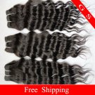 Virgin Brazilian Human Remy Hair Weave Curly 14Inch 8OZ 2pks off Black