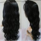 Virgin Indian Human Hair Wigs Remy Hair Lace Front Body Wave off Black Retail Free shipping