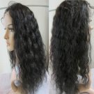 Indian Remy Human Hair Wigs Lace Front 18Inch Curly off Black Retail and Wholesale Free shipping