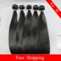 14 Virgin Brazilian Human Remy Hair Weave silk Straight 8oz 2pks off Black