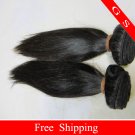 22 Virgin Brazilian Human Remy Hair Weave silk Straight 8oz 2pks off Black