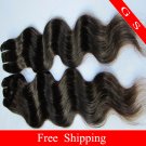 Virgin Indian Hair Weaving Remy Human hair Extensions Body Wave 22Inch 3pks 12oz black and brown