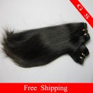 Remy Human Hair Weave Virgin Indian Hair Extensions Straight 12 Inches  2pks 8oz off Black