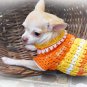 Handmade Hand Crochet Dog Clothes Puppy Sweater Myknitt D811 XS