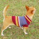 Grey Brown Small Dog Clothing , Handmade Dog clothes D817 S - Free shipping