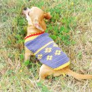 Flower Dog Dress / Handmade Crochet Puppy Clothes D818 XXS - Free shipping