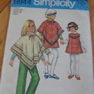 Vintage Simplicity 8944 PONCHO JUMPER PANTS Sewing Pattern Child Girls Sz. 6 25"