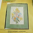 Vintage Bucilla Creative Needlecraft “Pastel Bouquet” Floral Picture Kit Crewel