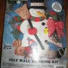 New Design Works Crafts CHRISTMAS Felt Wall Hanging Kit Snowman #5109 Unstarted