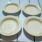 Syracuse China Restaurant Ware Rimmed Soup Bowls lot of 4 Cream Swirl Pink 1987