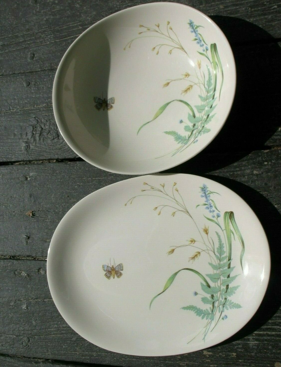 Johnson Brothers Wildflowers & Butterfly Serving Bowl & Platter Plate Set OVAL