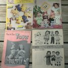 L:ot 4 Vintage Cloth Doll & Animal Pattern book "Made to be Loved" Toys