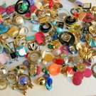 LOT OF 100+ Single Costume Earrings Metal Wood  As-Is for crafts 2lbs VTG