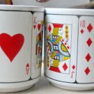 Royal Flush Coffee Mug Hearts Poker Lovers Ace King Queen Jack Diamonds Tea Cup