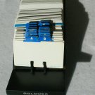 Vintage ROLODEX V-GLIDE GL-24 BLACK with 2 ¼"x 4" Cards and Alphabet Cards