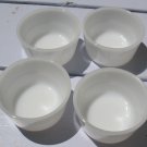 Lot of 4 Vintage GLASBAKE Milk Glass Custard Cups Ramekins Dessert Dishes  Stack