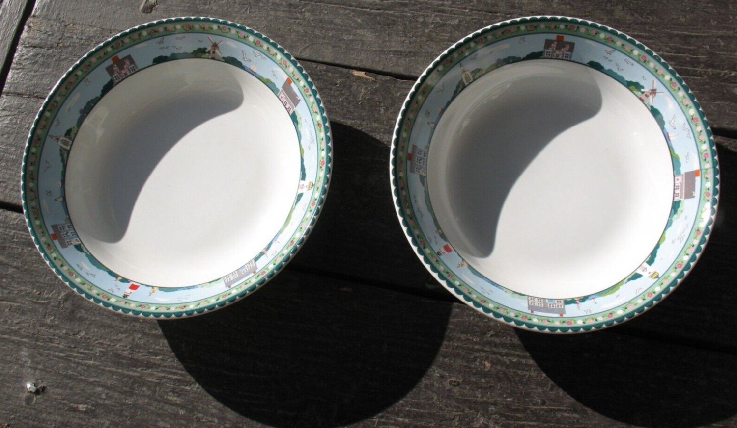 SAKURA NANTUCKET 2 Soup Salad Cereal Bowls  by CLAIRE MURRAY