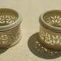 Lenox Pierced Tea light Votive Candle Holder PAIR Ivory 24K Gold Trim Set of Two