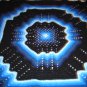 multi-colored blue & black afghan