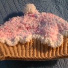 Knit Vanilla Cupcake hat