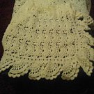 Crocheted Ivory Fan Design lapghan afghan blanket comforter