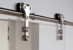 double glass sliding door full set hardware+free shipping