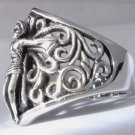 925 SILVER JESUS CRUZIFIX HOLY TRIBAL RING SZ N-Z3