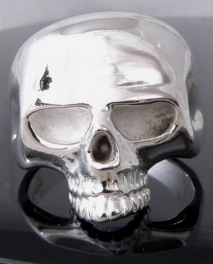 SILVER PLATED KEITH RICHARD COOL SKULL RING sz SZ R 1/2, T 1/2, V 1/2 = 9,10,11