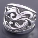 925 SILVER TRIBAL TATTOO CHOPPER BIKER RING SZ N to Z3