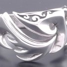 925 SILVER TATTOO FIRE CHOPPER BIKER RING SZ N to Z3