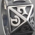 925 Sterling Silver Gothic Tribal Cross Biker Rebel Ring sz N to Z3