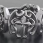 925 SILVER GOTHIC CELTIC CROSS CRUSADER BIKER RING sz N TO Z4 / US sz 7 to 15