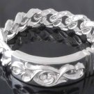 FANCY TRIBAL TATTOO 925 SILVER PLATED SOLID HEAVY BIKER BRACELET 8" / 8.5"