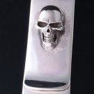 925 STERLING SILVER KING SKULL BIKER CHOPPER ROCKSTAR MONEYCLIP New