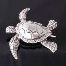 925 STERLING SILVER AQUAMARINE TURTLE LADIES PENDANT Small