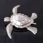 925 STERLING SILVER AQUAMARINE TURTLE LADIES PENDANT Small