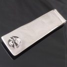 925 STERLING SILVER KING SINGLE SKULL BIKER CHOPPER ROCKSTAR MONEYCLIP New