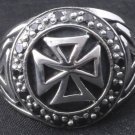 925 SILVER MALTESE IRON CROSS BIKER CHOPPER RING SZ N-Z3 / US sz 7 to 15