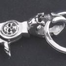 925 STERLING SILVER SKULL CLASP KING BIKER CHOPPER ROCKSTAR KEYRING